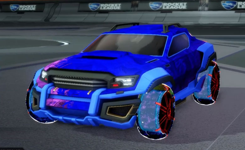 Rocket league Jackal Cobalt design with Jak'd: Obverse,Stride Tide