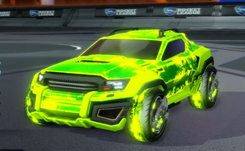 Rocket league Jackal Lime design with Draco,Fire God