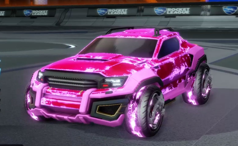 Rocket league Jackal Pink design with Draco,Fire God