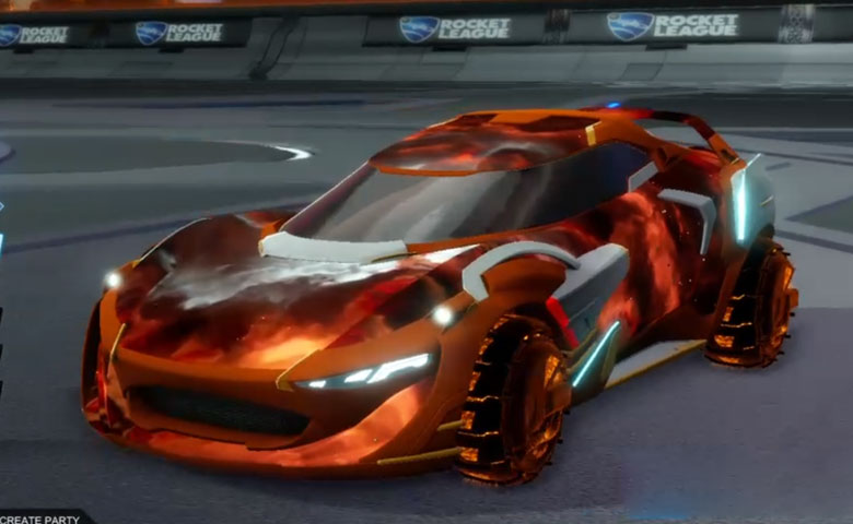 Rocket league Nexus SC Burnt Sienna design with Enjin: Roasted,Interstellar