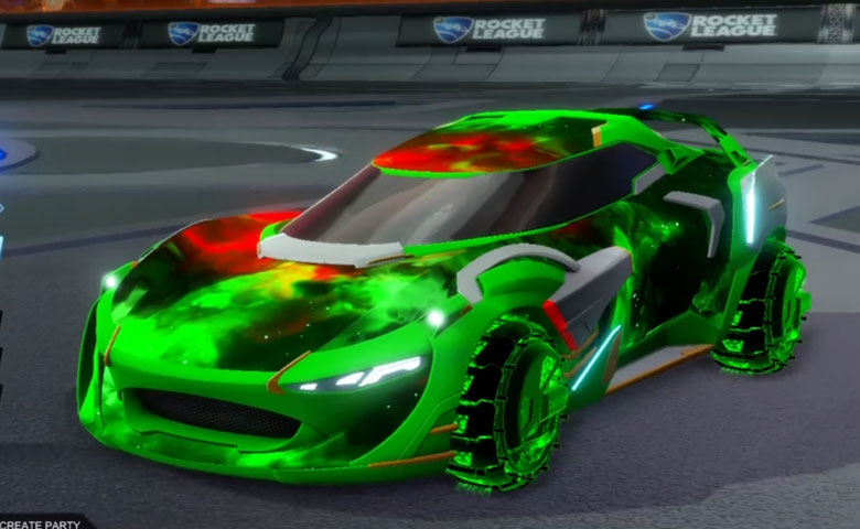 Rocket league Nexus SC Forest Green design with Enjin: Roasted,Interstellar