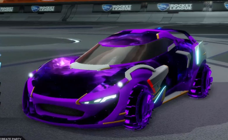 Rocket league Nexus SC Purple design with Enjin: Roasted,Interstellar