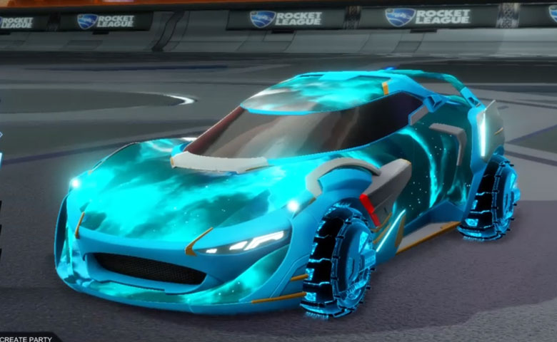 Rocket league Nexus SC Sky Blue design with Enjin: Roasted,Interstellar