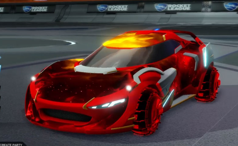 Rocket league Nexus SC Crimson design with Enjin: Roasted,Interstellar