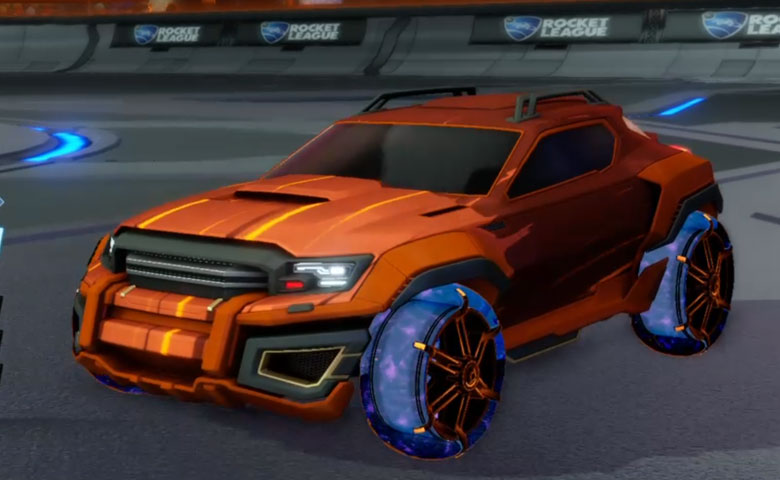 Rocket league Jackal Burnt Sienna design with Jak'd: Obverse,Wet Paint