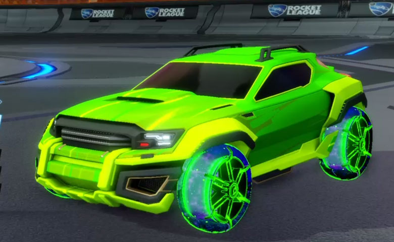 Rocket league Jackal Lime design with Jak'd: Obverse,Wet Paint