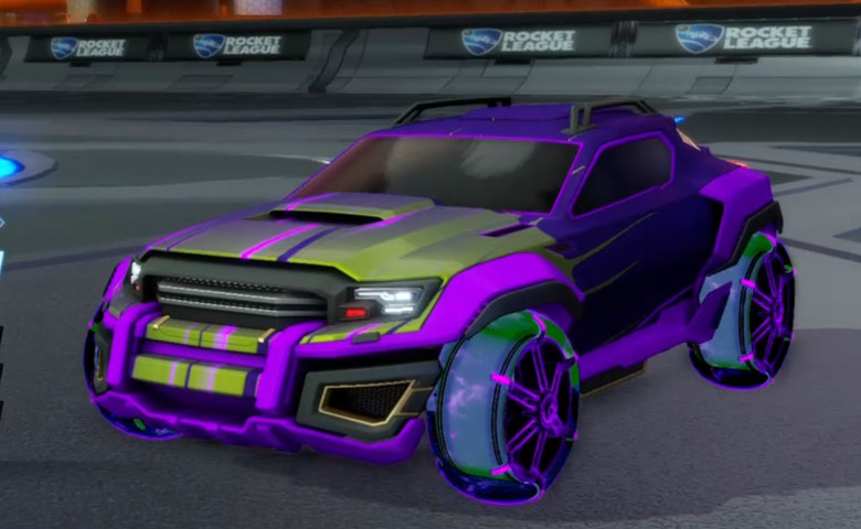 Rocket league Jackal Purple design with Jak'd: Obverse,Wet Paint