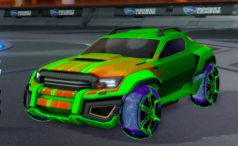 Rocket league Jackal Forest Green design with Jak'd: Obverse,Wet Paint