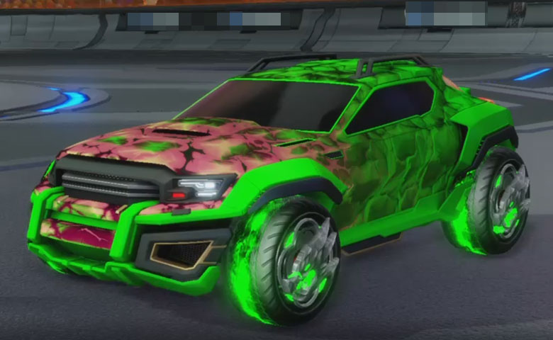 Rocket league Jackal Forest Green design with Draco,Chameleon