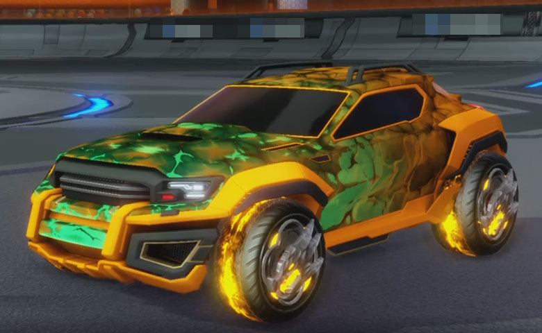 Rocket league Jackal Orange design with Draco,Chameleon