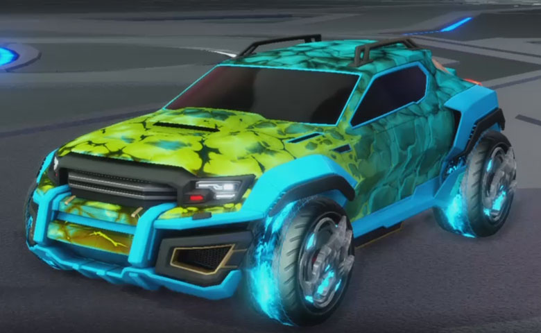 Rocket league Jackal Sky Blue design with Draco,Chameleon