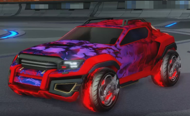 Rocket league Jackal Crimson design with Draco,Chameleon