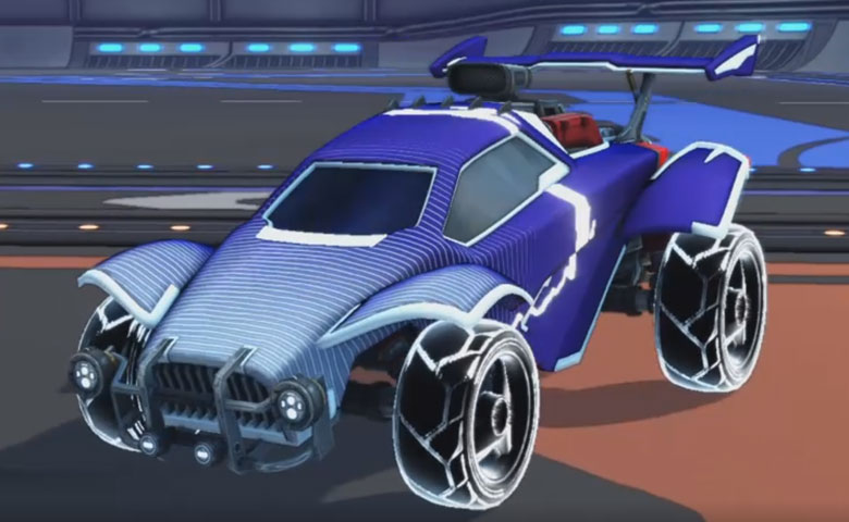 Rocket league Octane Titanium White design with Troika:Roasted,Future Shock