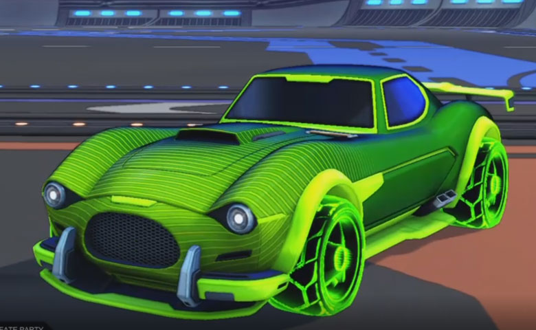 Rocket league Mamba Lime design with Troika:Roasted,Future Shock