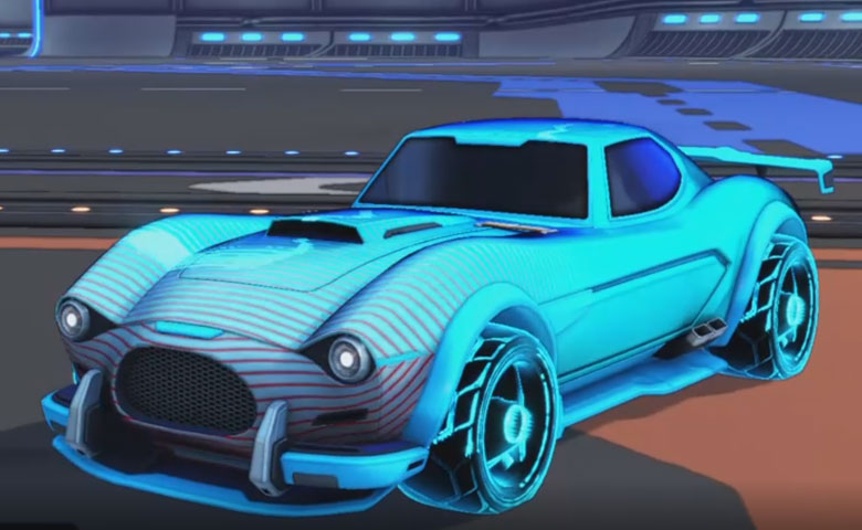 Rocket league Mamba Sky Blue design with Troika:Roasted,Future Shock