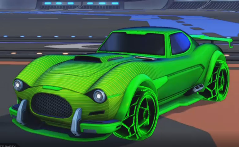 Rocket league Mamba Forest Green design with Troika:Roasted,Future Shock