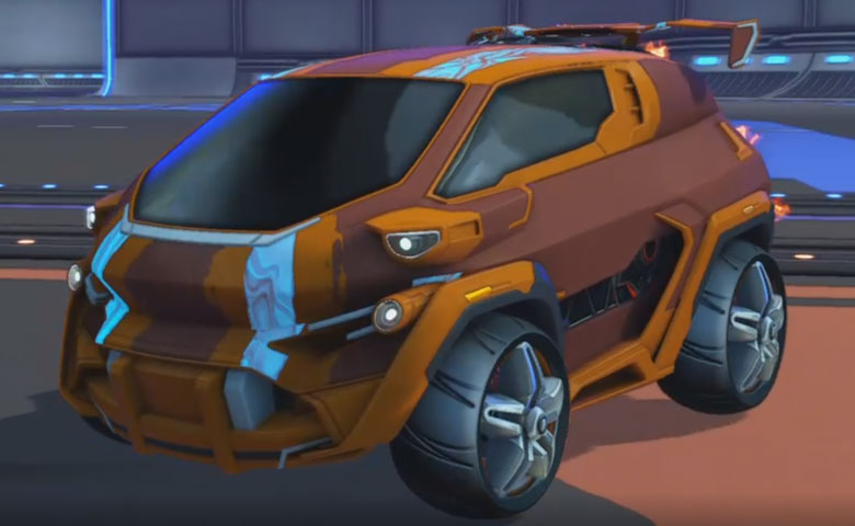 Rocket league Nomad GXT Burnt Sienna design with E-Zeke,Flame-Lane