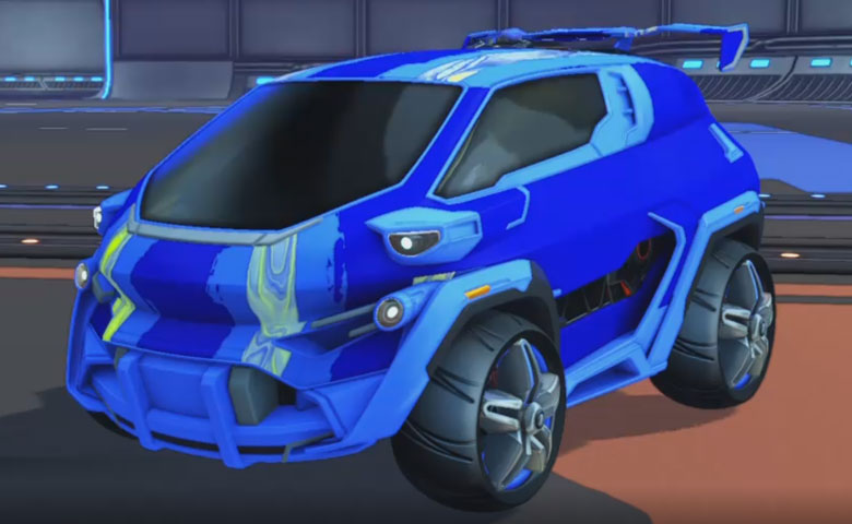 Rocket league Nomad GXT Cobalt design with E-Zeke,Flame-Lane