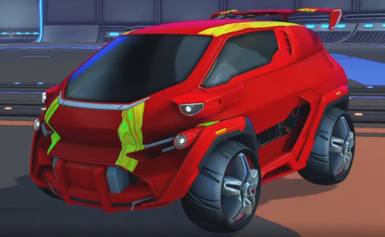 Rocket league Nomad GXT Crimson design with E-Zeke,Flame-Lane