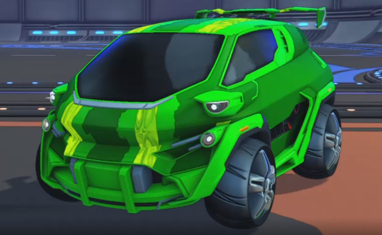 Rocket league Nomad GXT Forest Green design with E-Zeke,Flame-Lane
