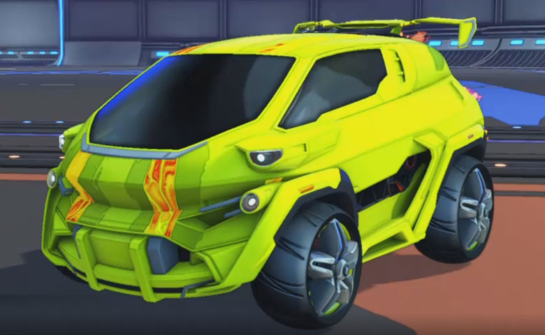 Rocket league Nomad GXT Saffron design with E-Zeke,Flame-Lane