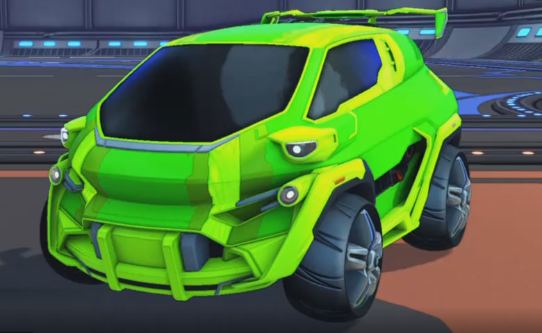 Rocket league Nomad GXT Lime design with E-Zeke,Flame-Lane