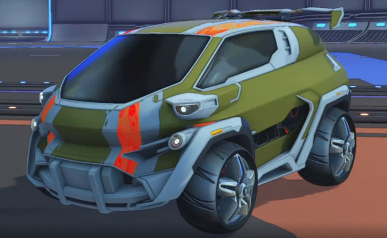 Rocket league Nomad GXT Grey design with E-Zeke,Flame-Lane