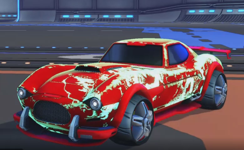 Rocket league Mamba Crimson design with E-Zeke,Fire God