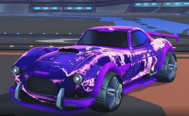 Rocket league Mamba Purple design with E-Zeke,Fire God