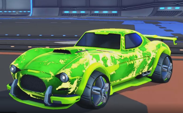 Rocket league Mamba Lime design with E-Zeke,Fire God