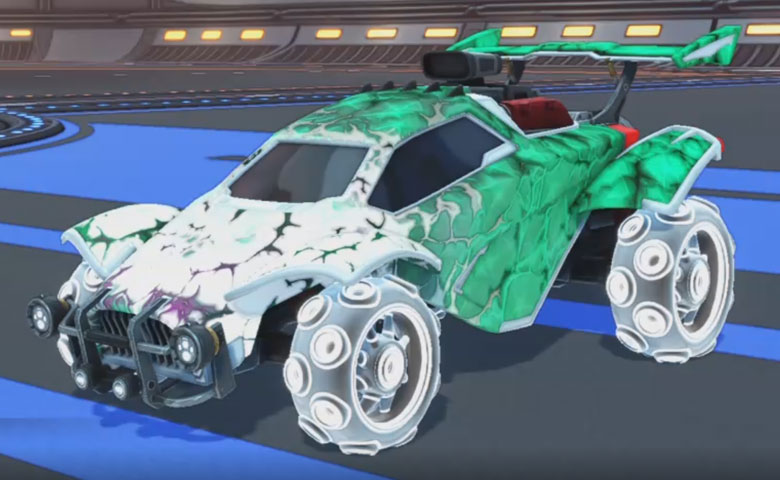 Rocket league Octane Titanium White design with Pulpo:Infinite,Chameleon