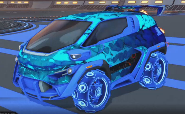 Rocket league Nomad GXT Cobalt design with Pulpo:Infinite,Chameleon