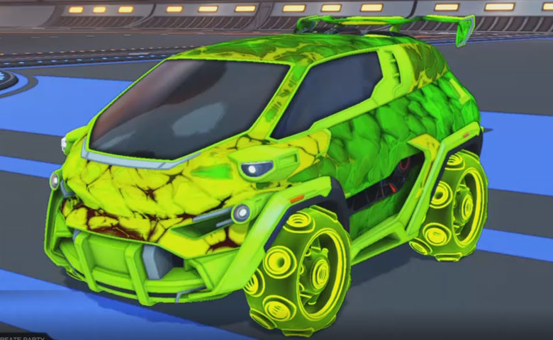 Rocket league Nomad GXT Lime design with Pulpo:Infinite,Chameleon