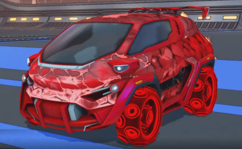 Rocket league Nomad GXT Crimson design with Pulpo:Infinite,Chameleon