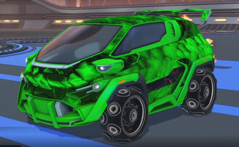 Rocket league Nomad GXT Forest Green design with Pulpo:Infinite,Chameleon