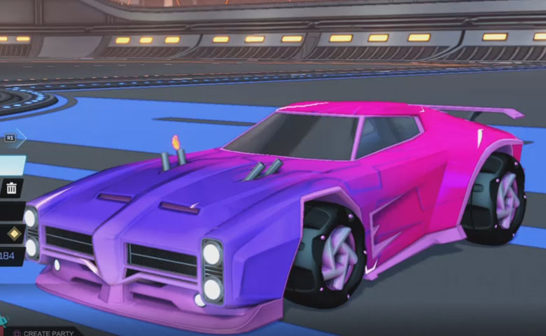 Rocket league Dominus Pink design with Twirlwind,Mainframe