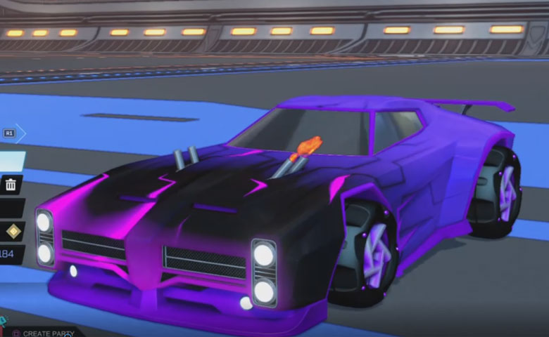 Rocket league Dominus Purple design with Twirlwind,Mainframe