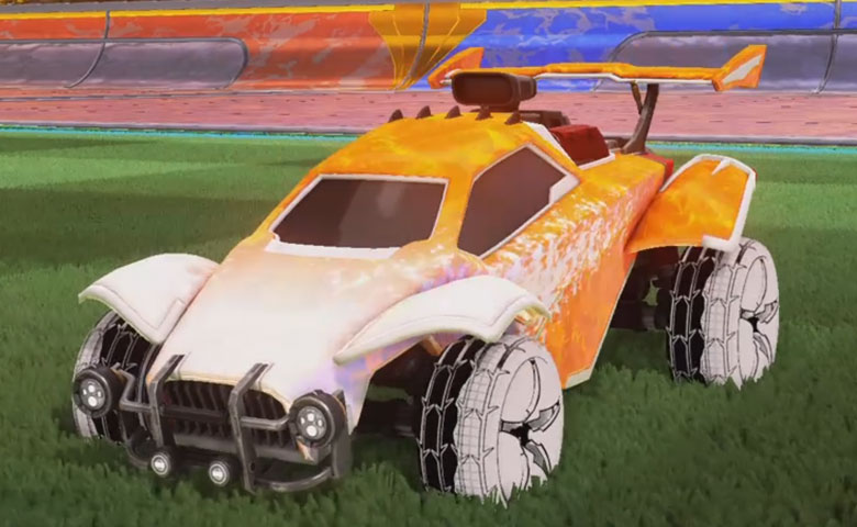 Rocket league Octane Titanium White design with A-Lister:Inverted,Dissolver