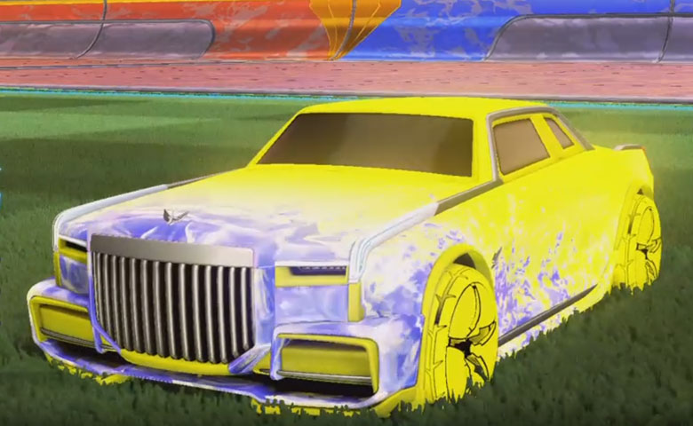 Rocket league Maestro Saffron design with A-Lister:Inverted,Dissolver