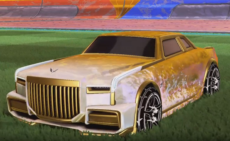 Rocket league Gold Maestro design with A-Lister:Inverted,Dissolver