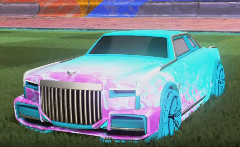 Rocket league Maestro Sky Blue design with A-Lister:Inverted,Dissolver