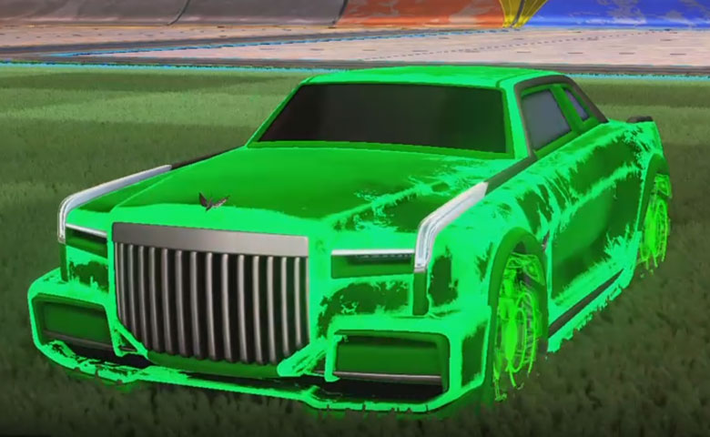 Rocket league Maestro Forest Green design with Phoenix Fire,Fire God