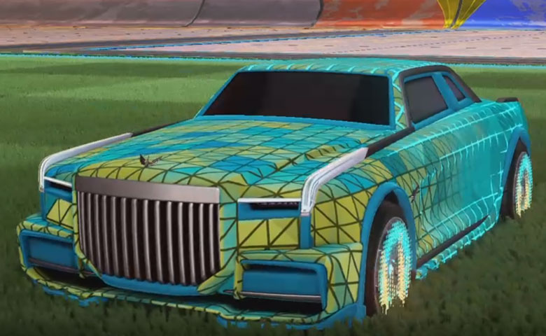 Rocket league Maestro Sky Blue design with Equalizer,Trigon