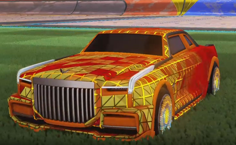 Rocket league Maestro Orange design with Equalizer,Trigon