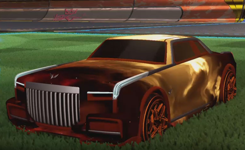 Rocket league Maestro Burnt Sienna design with Halcyon:Revolved,Interstelllar