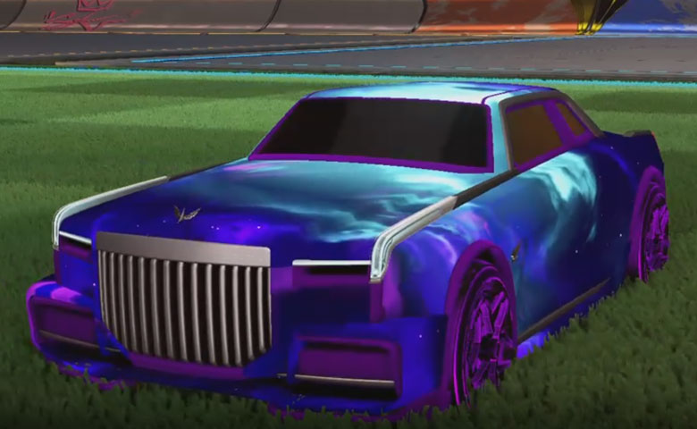 Rocket league Maestro Purple design with Halcyon:Revolved,Interstelllar