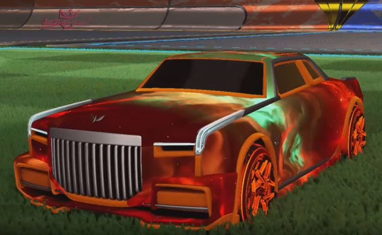 Rocket league Maestro Orange design with Halcyon:Revolved,Interstelllar