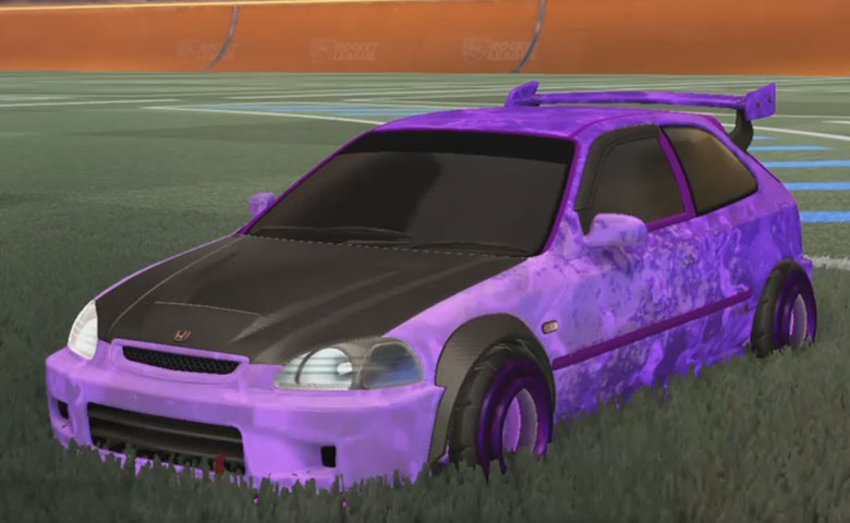 Rocket league Honda Civic Type R-LE Purple design with Founder,Dissolver