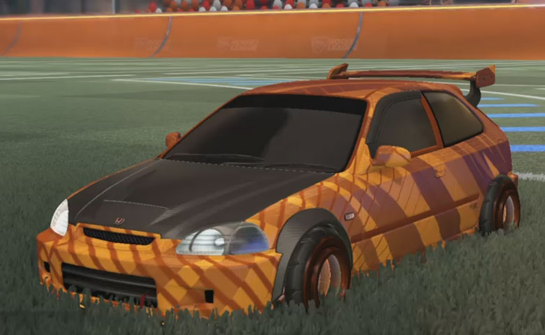 Rocket league Honda Civic Type R-LE Burnt Sienna design with Founder,20XX