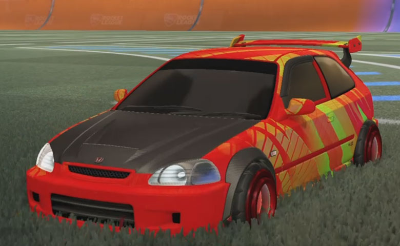 Rocket league Honda Civic Type R-LE Crimson design with Founder,20XX